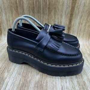 Dr. Martens Adrian Quad Women's Size 9 Tassel Loafer Platform Shoes Black NWT